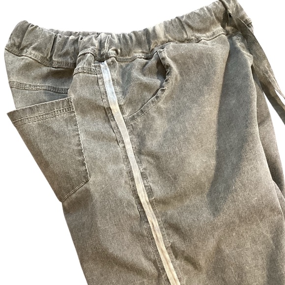 Bella‎ Amore Stretchy Shimmery Tuxedo Stripe Pants Made in Italy L/XL - Picture 10 of 13